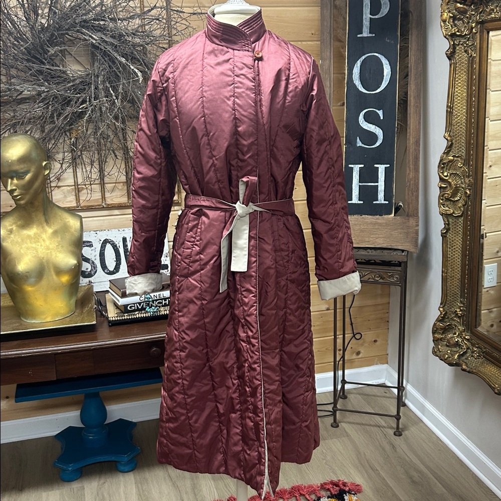 Vintage reversible trenchcoat - Picture 4 of 17